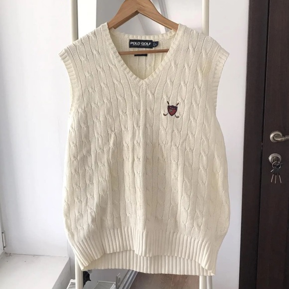 Polo Ralph Lauren Other - VINTAGE POLO GOLF men’s large white sweater vest